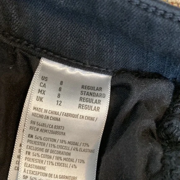 American Eagle size 8 high rise black jeggings. - Picture 9 of 11